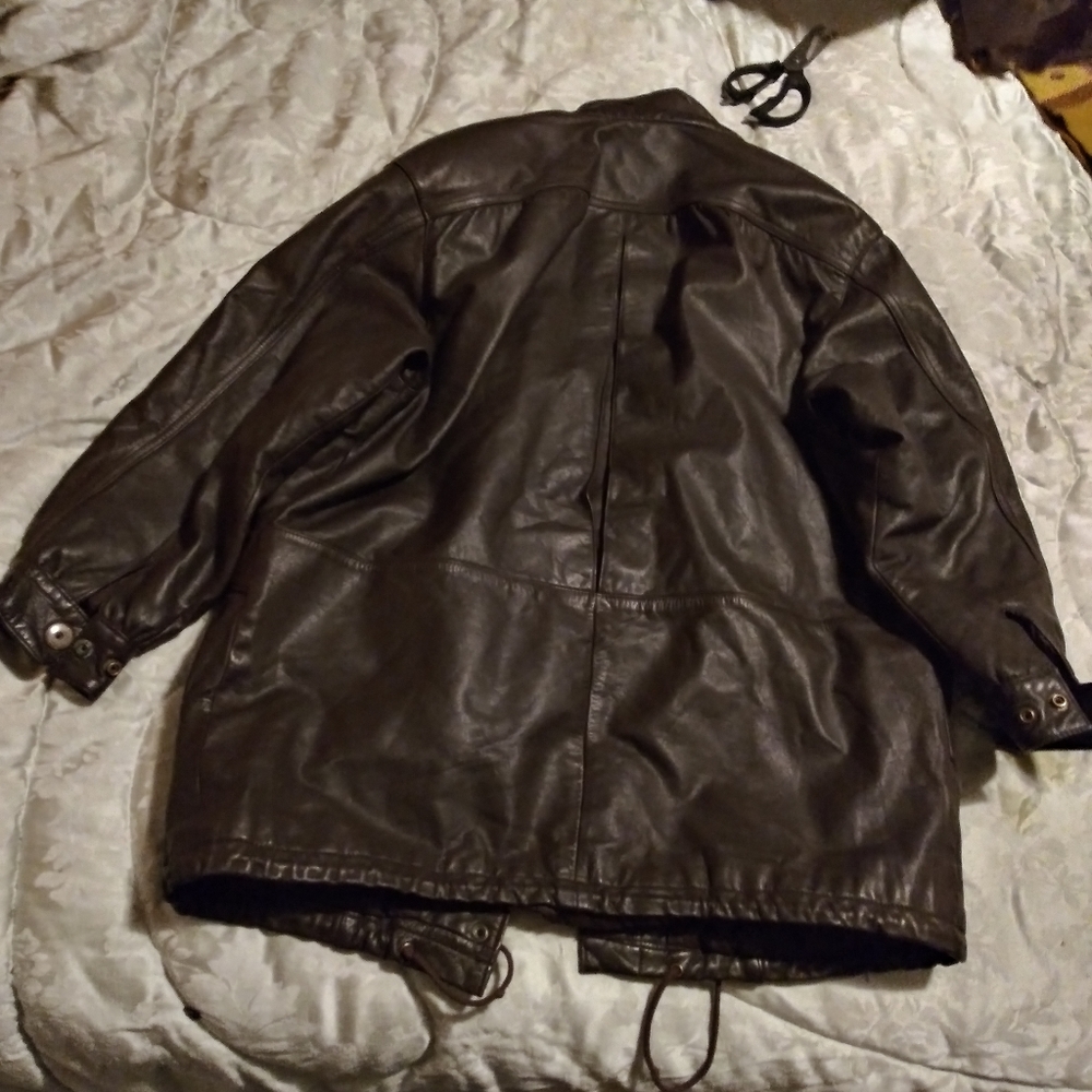 Leather coat